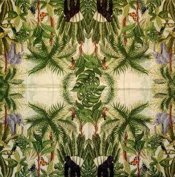 154 Animals Africa: Divers - 4-ply - Paper Design - Handkerchief